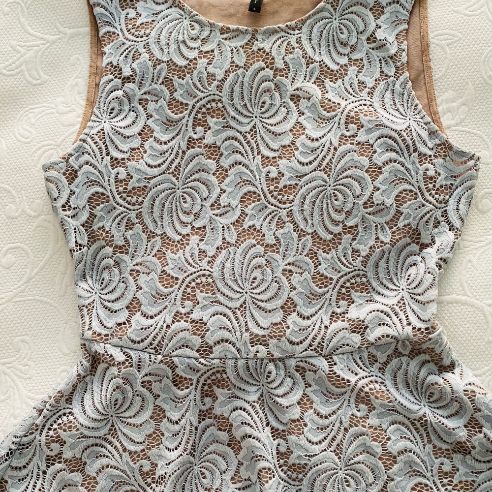 BCBG lace blouse.